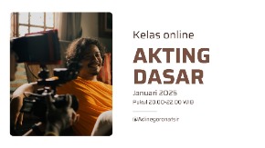 Kelas daring akting dasar bareng Coach Adinegoro